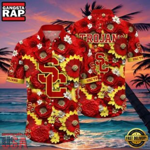 NCAA Usc Trojans Flower Hawaiian Shirt Outfit 3D Shirt, Usc Trojans Football Gift Ideas.jpgGroup