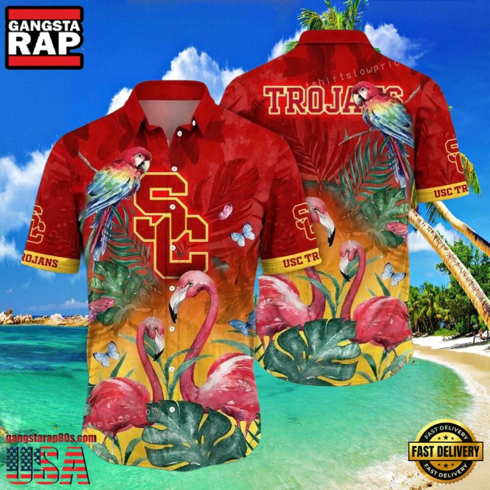 NCAA Usc Trojans Flower Hawaiian Shirt Outfit 3D Shirt, Usc Trojans Gift Ideas NCAA Usc Trojans Flower Hawaiian Shirt Outfit 3D Shirt, Usc Trojans Gift Ideas