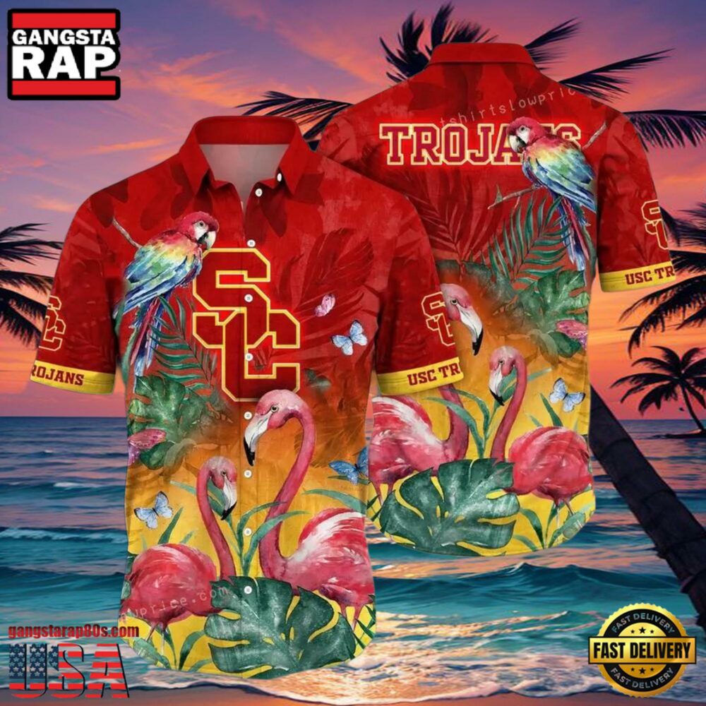 NCAA Usc Trojans Flower Hawaiian Shirt Outfit 3D Shirt, Usc Trojans Gift Ideas NCAA Usc Trojans Flower Hawaiian Shirt Outfit 3D Shirt, Usc Trojans Gift Ideas