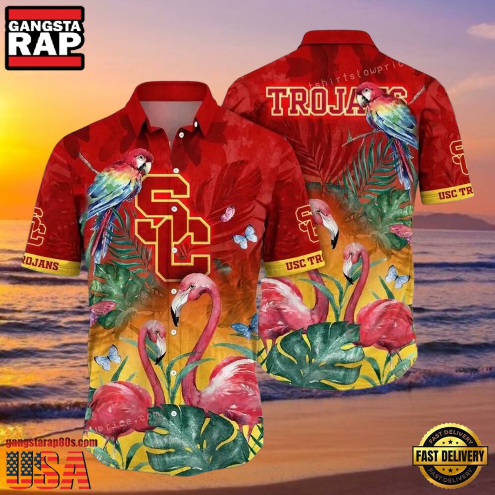 NCAA Usc Trojans Flower Hawaiian Shirt Outfit 3D Shirt, Usc Trojans Gift Ideas NCAA Usc Trojans Flower Hawaiian Shirt Outfit 3D Shirt, Usc Trojans Gift Ideas