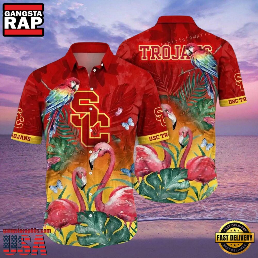 NCAA Usc Trojans Flower Hawaiian Shirt Outfit 3D Shirt, Usc Trojans Gift Ideas NCAA Usc Trojans Flower Hawaiian Shirt Outfit 3D Shirt, Usc Trojans Gift Ideas