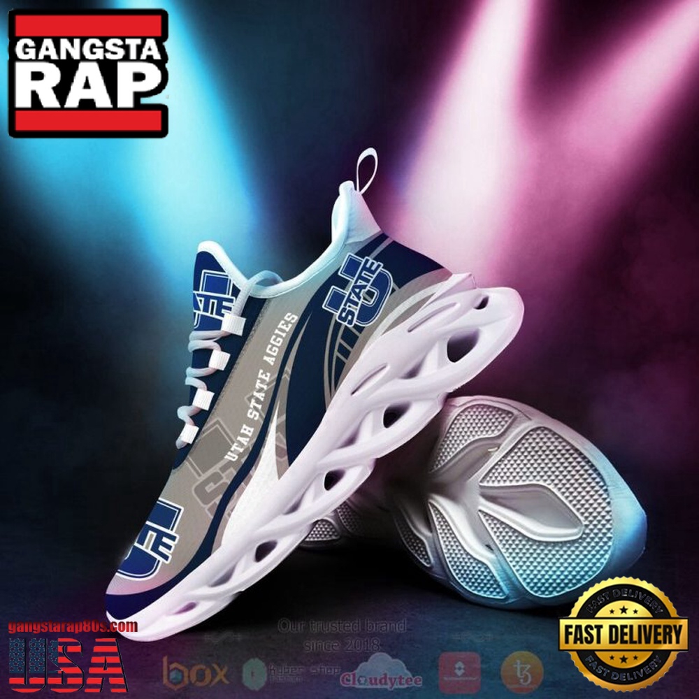 NCAA Utah State Aggies Football Clunky Unique Design Max Soul Shoes Running Sneakers NCAA Utah State Aggies Football Clunky Unique Design Max Soul Shoes Running Sneakers
