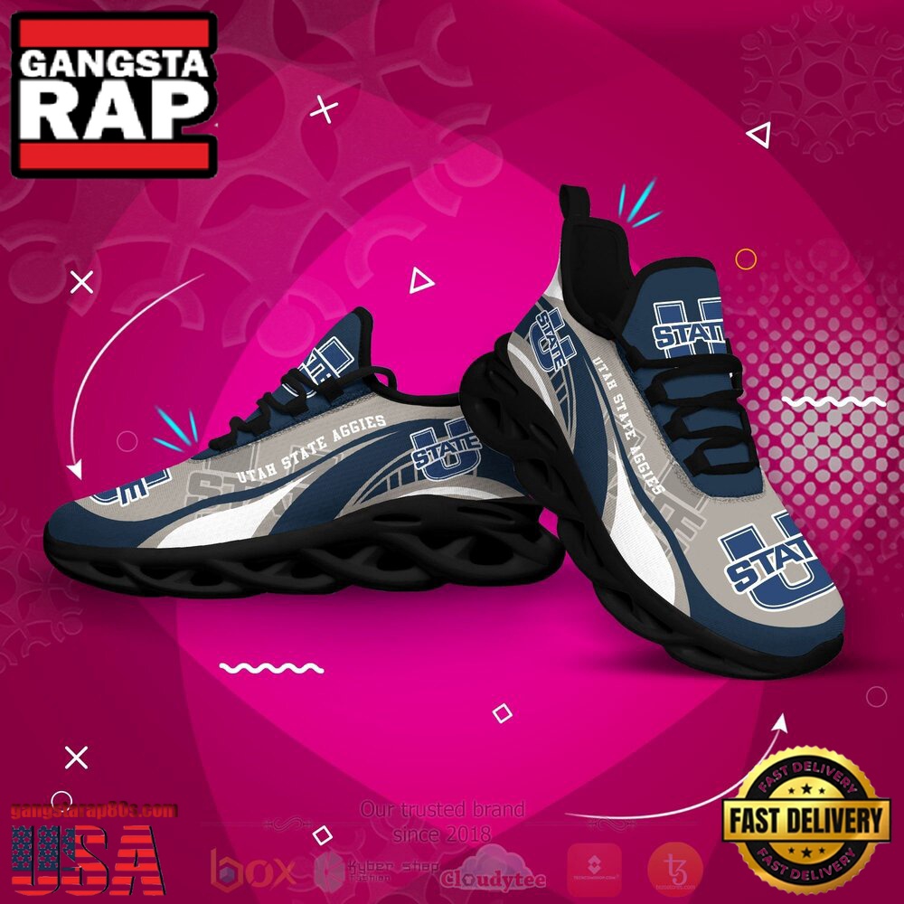 NCAA Utah State Aggies Football Clunky Unique Design Max Soul Shoes Running Sneakers NCAA Utah State Aggies Football Clunky Unique Design Max Soul Shoes Running Sneakers