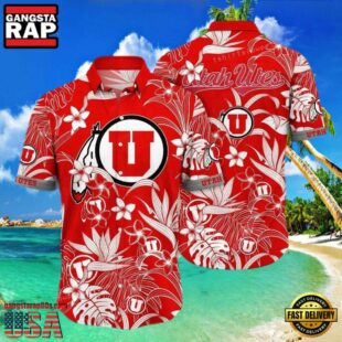 NCAA Utah Utes Flower Hawaiian Shirt Outfit 3D Shirt, Gifts For Utah Utes Fans.jpgGroup