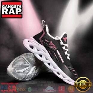 NCAA Virginia Tech Hokies Custom Name Clunky Unique Design Max Soul Shoes Running Sneakers