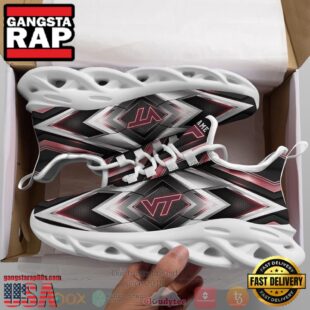 NCAA Virginia Tech Hokies Fooball Team Custom Name Clunky Unique Design Max Soul Shoes Running Sneakers