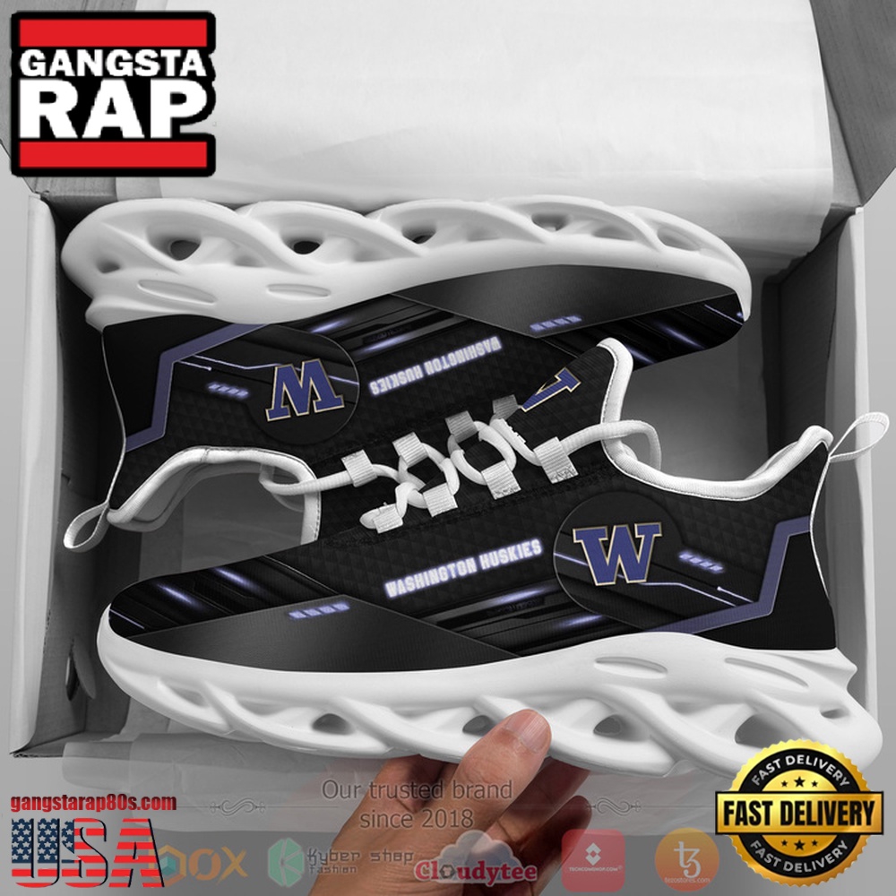 NCAA Washington Huskies Custom Name Clunky Unique Design Max Soul Shoes Running Sneakers NCAA Washington Huskies Custom Name Clunky Unique Design Max Soul Shoes Running Sneakers