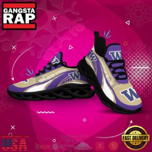 NCAA Washington Huskies Football Clunky Unique Design Max Soul Shoes Running Sneakers