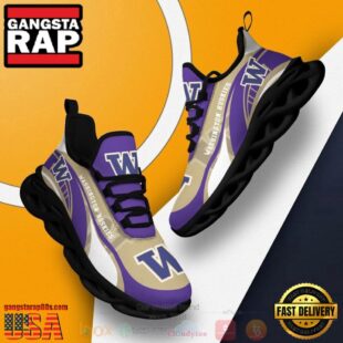 NCAA Washington Huskies Football Clunky Unique Design Max Soul Shoes Running Sneakers