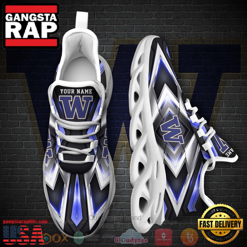 NCAA Washington Huskies Football Team Custom Name Clunky Unique Design Max Soul Shoes Running Sneakers NCAA Washington Huskies Football Team Custom Name Clunky Unique Design Max Soul Shoes Running Sneakers