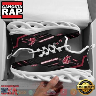 NCAA Washington State Cougars Custom Name Clunky Unique Design Max Soul Shoes Running Sneakers