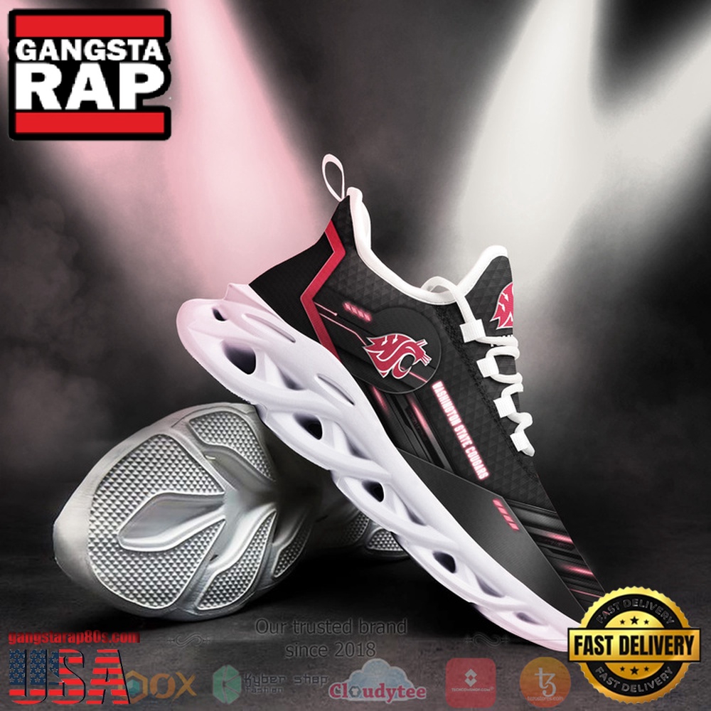 NCAA Washington State Cougars Custom Name Clunky Unique Design Max Soul Shoes Running Sneakers NCAA Washington State Cougars Custom Name Clunky Unique Design Max Soul Shoes Running Sneakers