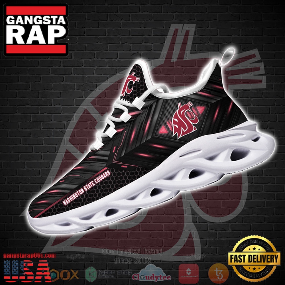 NCAA Washington State Cougars Ncaa Custom Name Clunky Unique Design Max Soul Shoes Running Sneakers NCAA Washington State Cougars Ncaa Custom Name Clunky Unique Design Max Soul Shoes Running Sneakers