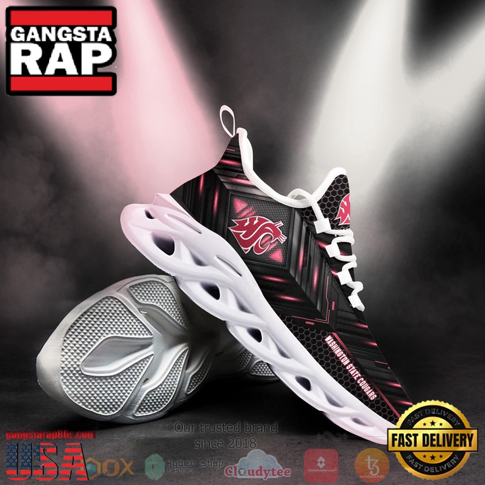 NCAA Washington State Cougars Ncaa Custom Name Clunky Unique Design Max Soul Shoes Running Sneakers NCAA Washington State Cougars Ncaa Custom Name Clunky Unique Design Max Soul Shoes Running Sneakers