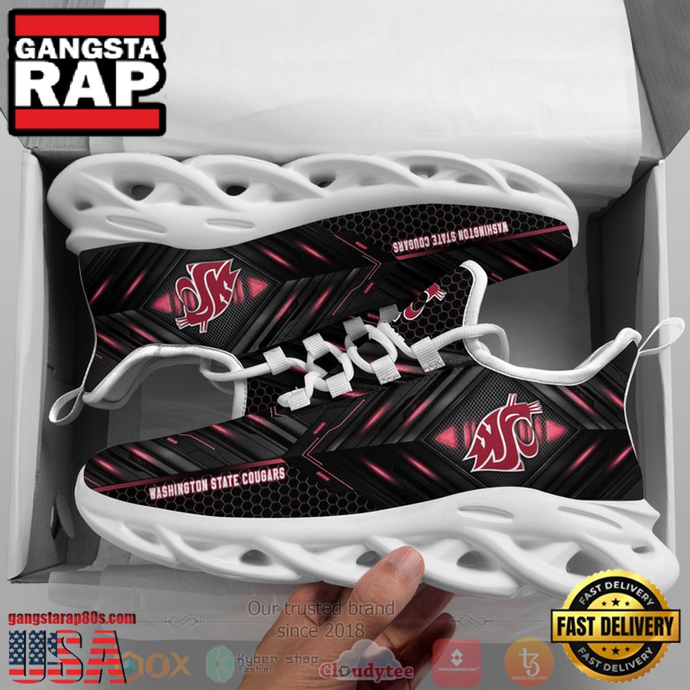 NCAA Washington State Cougars Ncaa Custom Name Clunky Unique Design Max Soul Shoes Running Sneakers NCAA Washington State Cougars Ncaa Custom Name Clunky Unique Design Max Soul Shoes Running Sneakers