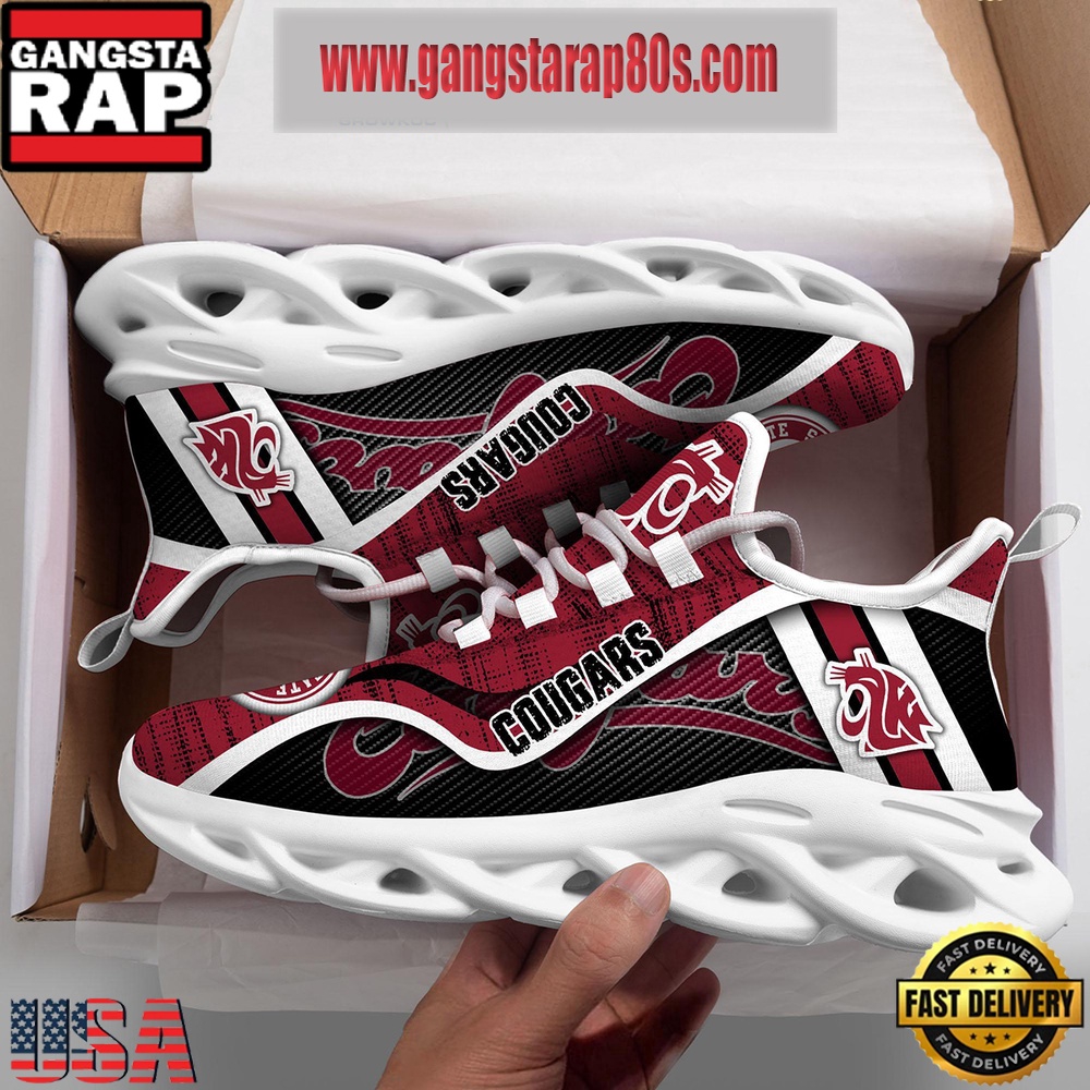 NCAA Washington State Cougars New Design Max Soul Shoes Running Sneakers NCAA Washington State Cougars New Design Max Soul Shoes Running Sneakers