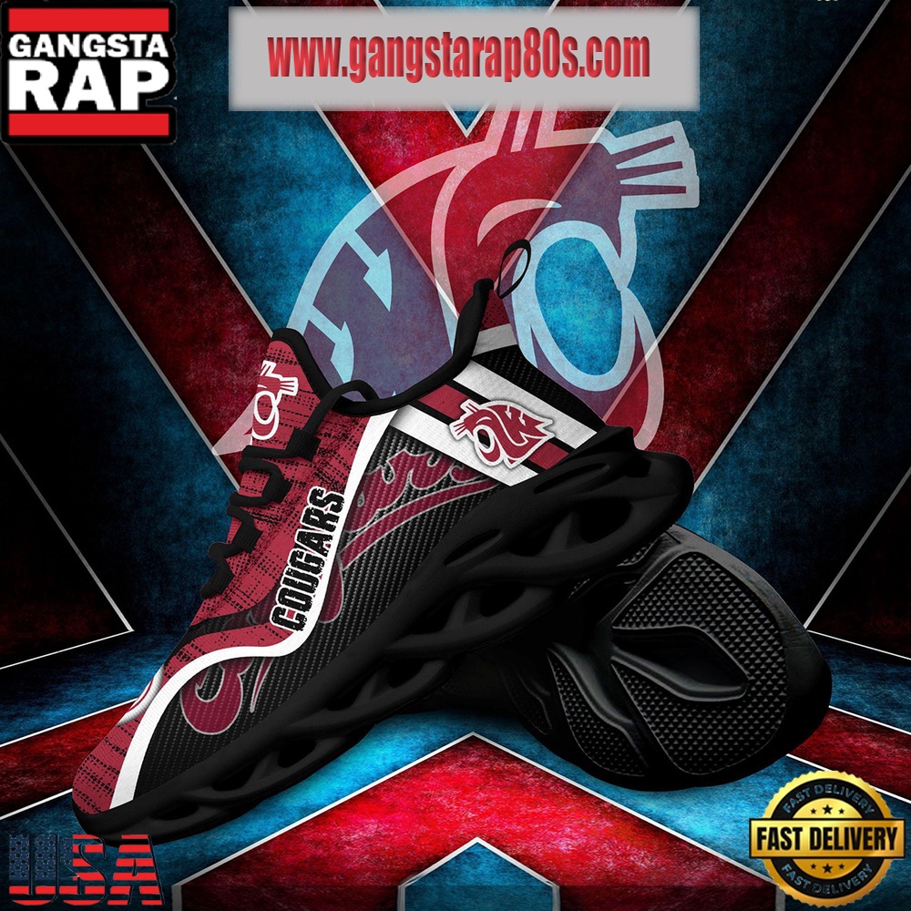 NCAA Washington State Cougars New Design Max Soul Shoes Running Sneakers NCAA Washington State Cougars New Design Max Soul Shoes Running Sneakers