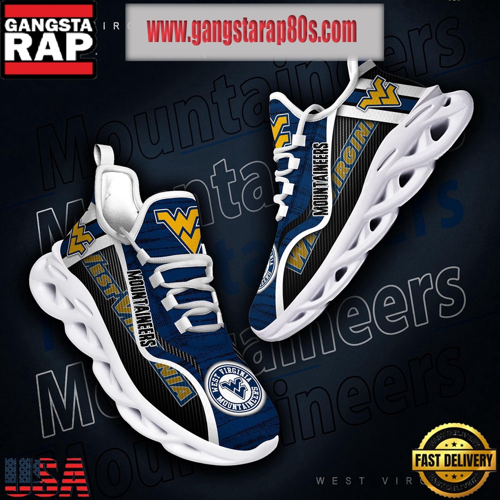 NCAA West Virginia Mountaineers New Design Max Soul Shoes Running Sneakers NCAA West Virginia Mountaineers New Design Max Soul Shoes Running Sneakers