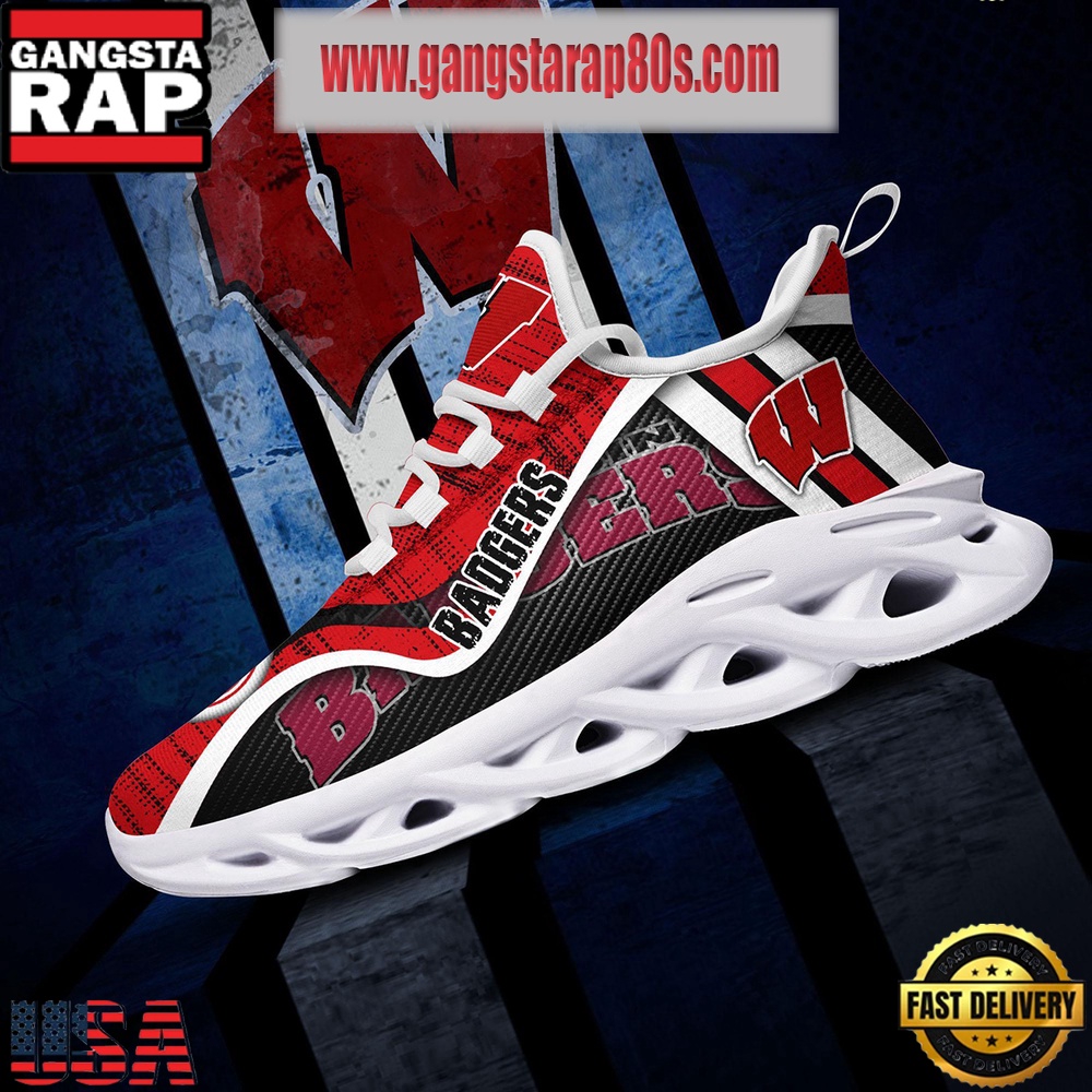 NCAA Wisconsin Badgers New Design Max Soul Shoes Running Sneakers NCAA Wisconsin Badgers New Design Max Soul Shoes Running Sneakers