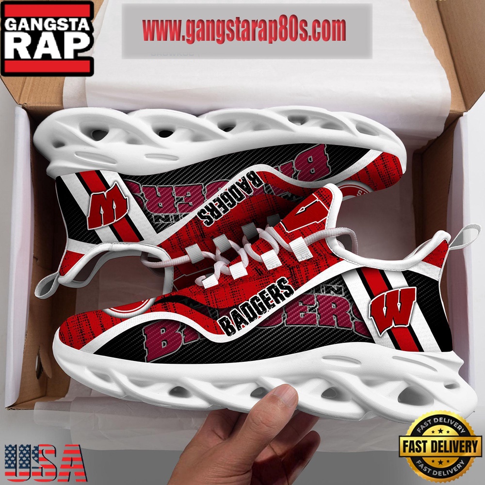 NCAA Wisconsin Badgers New Design Max Soul Shoes Running Sneakers NCAA Wisconsin Badgers New Design Max Soul Shoes Running Sneakers