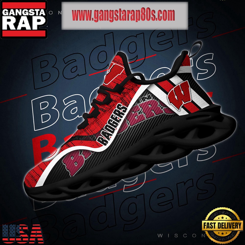 NCAA Wisconsin Badgers New Design Max Soul Shoes Running Sneakers NCAA Wisconsin Badgers New Design Max Soul Shoes Running Sneakers