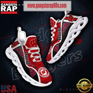 NCAA Wisconsin Badgers New Design Max Soul Shoes Running Sneakers