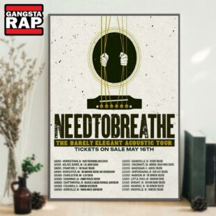 Needtobreathe The Barely Elegant Acoustic Tour May 2025 Poster Canvas Art