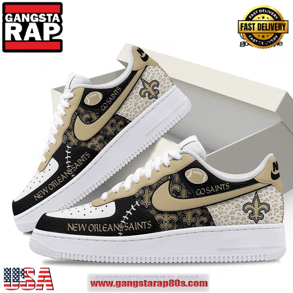 New Orleans Saints Go Saints Limited Edition Air Force 1 Running Sneakers Shoes New Orleans Saints Go Saints Limited Edition Air Force 1 Running Sneakers Shoes