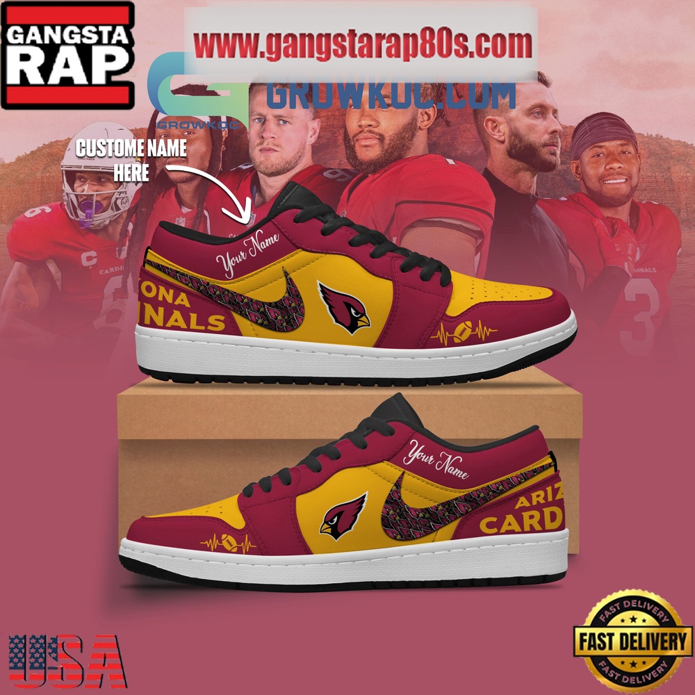 Arizona Cardinals Personalized Air Jordan 1 Sneakers Shoes Arizona Cardinals Personalized Air Jordan 1 Sneakers Shoes