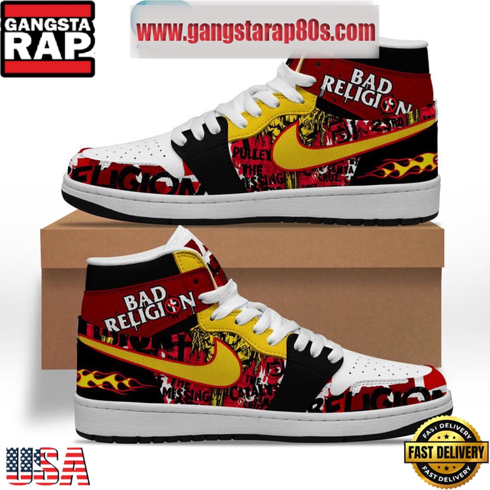 Bad Religion I Want To Conquer The World Air Jordan 1 Sneakers Shoes Bad Religion I Want To Conquer The World Air Jordan 1 Sneakers Shoes