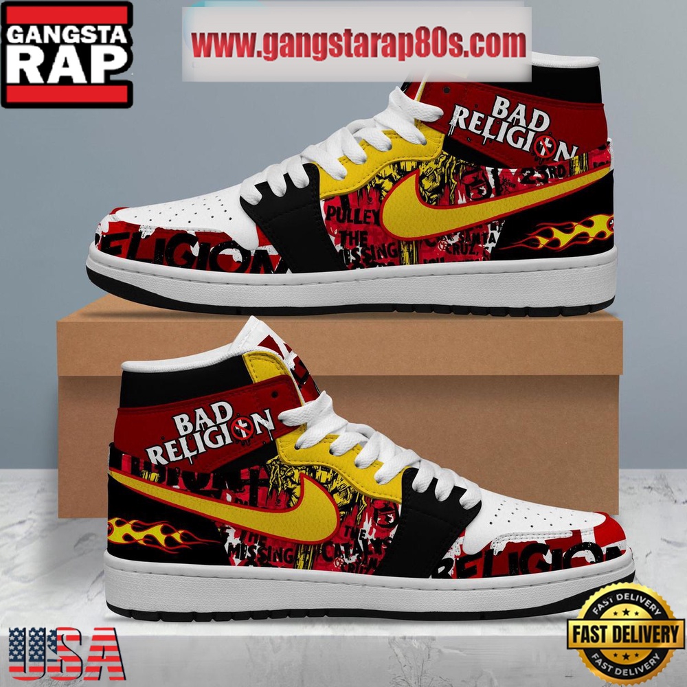 Bad Religion I Want To Conquer The World Air Jordan 1 Sneakers Shoes Bad Religion I Want To Conquer The World Air Jordan 1 Sneakers Shoes