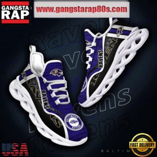 NFL Baltimore Ravens Unique Design Max Soul Shoes Running Sneakers