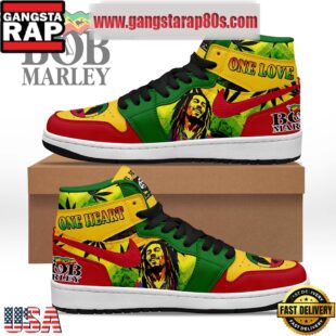 NFL Bob Marley One Heart One Love Air Jordan 1 Sneakers Shoes