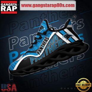 NFL Carolina Panthers Unique Design Max Soul Shoes Running Sneakers
