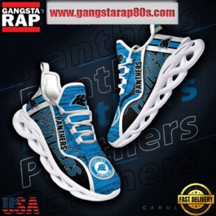 NFL Carolina Panthers Unique Design Max Soul Shoes Running Sneakers