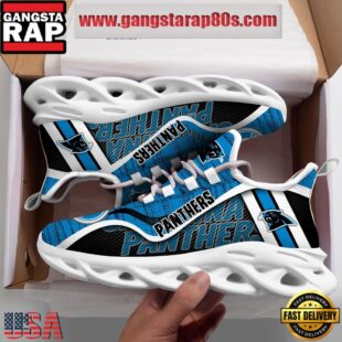 NFL Carolina Panthers Unique Design Max Soul Shoes Running Sneakers