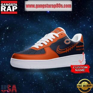 NFL Chicago Bears Unique Design Custom Name Air Force 1 Sneaker Shoes