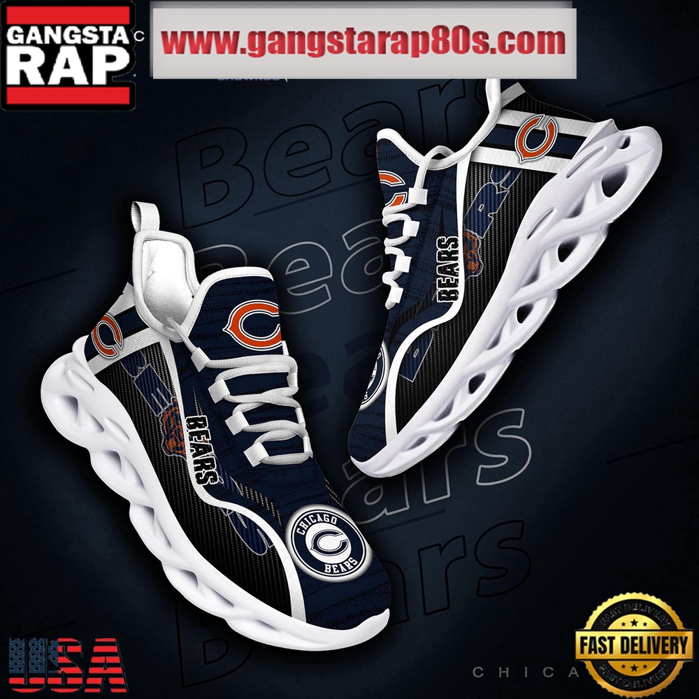 NFL Chicago Bears Unique Design Max Soul Shoes Running Sneakers NFL Chicago Bears Unique Design Max Soul Shoes Running Sneakers