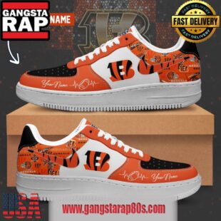 NFL Cincinnati Bengals Custom Name Air Force 1 Running Sneakers Shoes