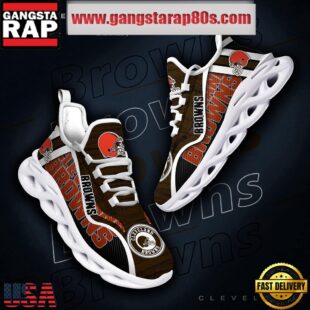 NFL Cleveland Browns Unique Design Max Soul Shoes Running Sneakers