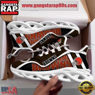 NFL Cleveland Browns Unique Design Max Soul Shoes Running Sneakers