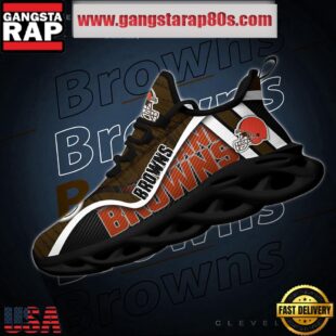 NFL Cleveland Browns Unique Design Max Soul Shoes Running Sneakers