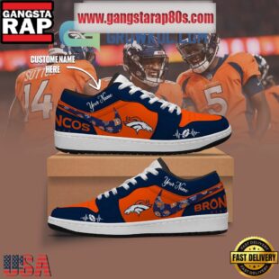 NFL Denver Broncos Personalized Air Jordan 1 Sneakers Shoes