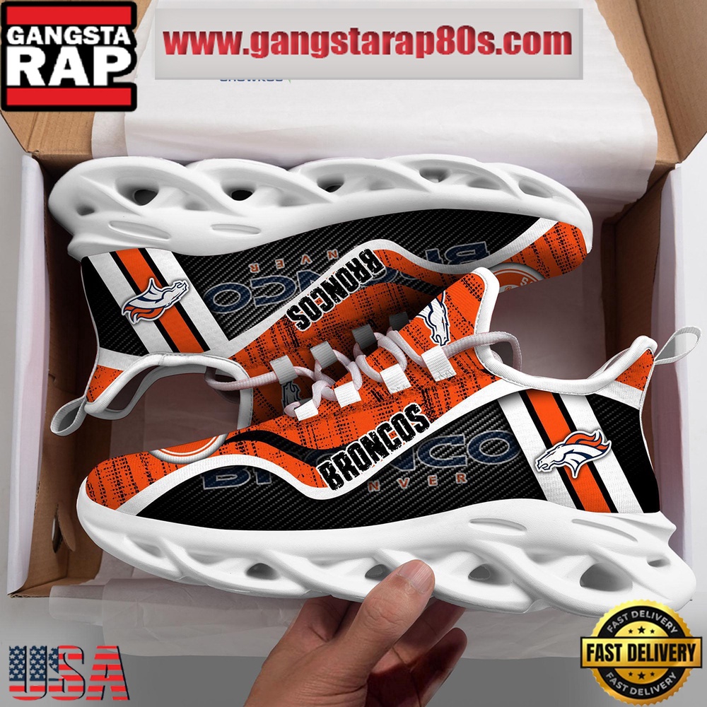 NFL Denver Broncos Unique Design Max Soul Shoes Running Sneakers NFL Denver Broncos Unique Design Max Soul Shoes Running Sneakers