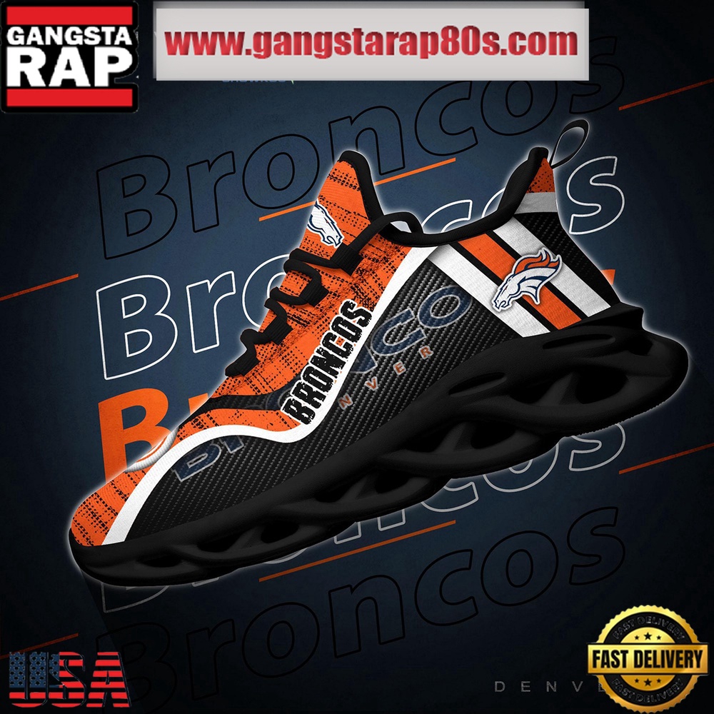 NFL Denver Broncos Unique Design Max Soul Shoes Running Sneakers NFL Denver Broncos Unique Design Max Soul Shoes Running Sneakers