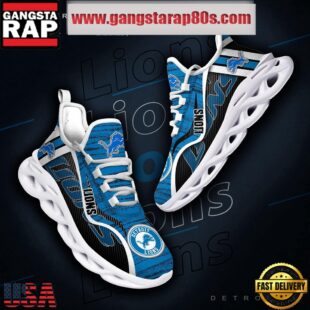NFL Detroit Lions Unique Design Max Soul Shoes Running Sneakers