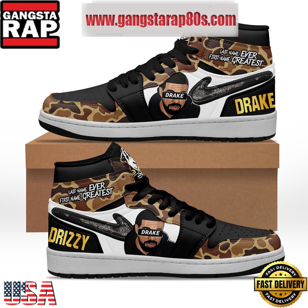 Drake Last Name Ever Air Jordan 1 Sneakers Shoes Drake Last Name Ever Air Jordan 1 Sneakers Shoes