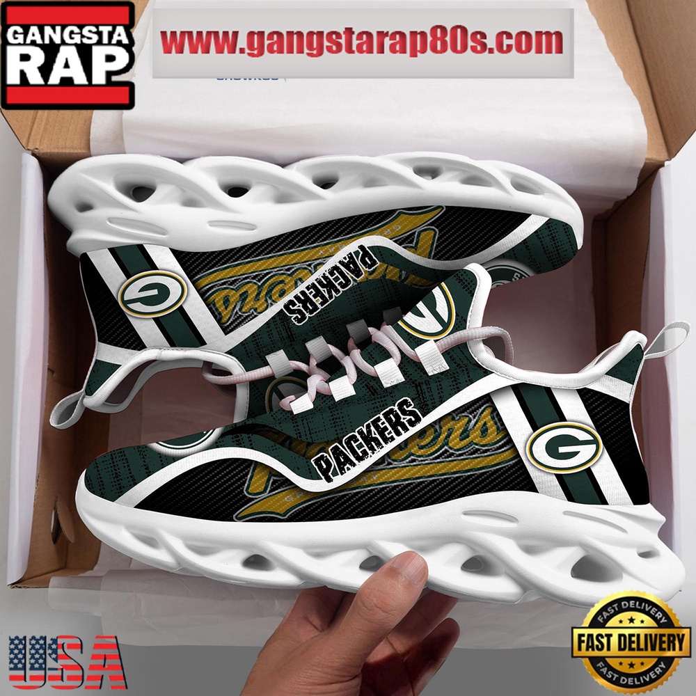 NFL Green Bay Packers Unique Design Max Soul Shoes Running Sneakers NFL Green Bay Packers Unique Design Max Soul Shoes Running Sneakers