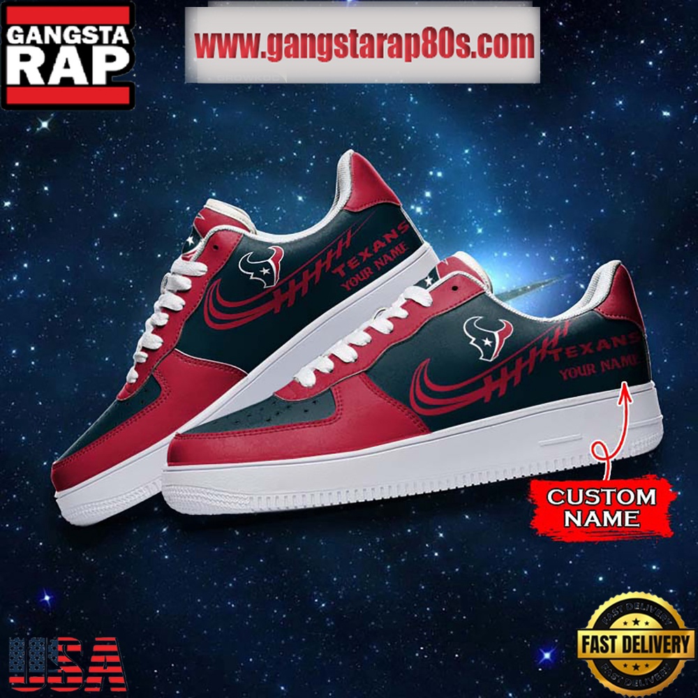 NFL Houston Texans Unique Design Custom Name Air Force 1 Sneaker Shoes NFL Houston Texans Unique Design Custom Name Air Force 1 Sneaker Shoes