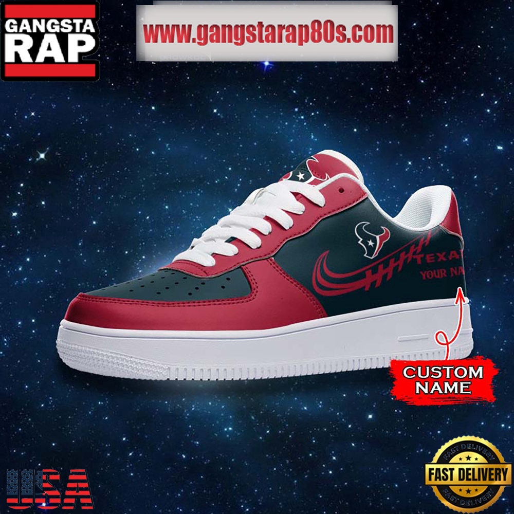 NFL Houston Texans Unique Design Custom Name Air Force 1 Sneaker Shoes NFL Houston Texans Unique Design Custom Name Air Force 1 Sneaker Shoes